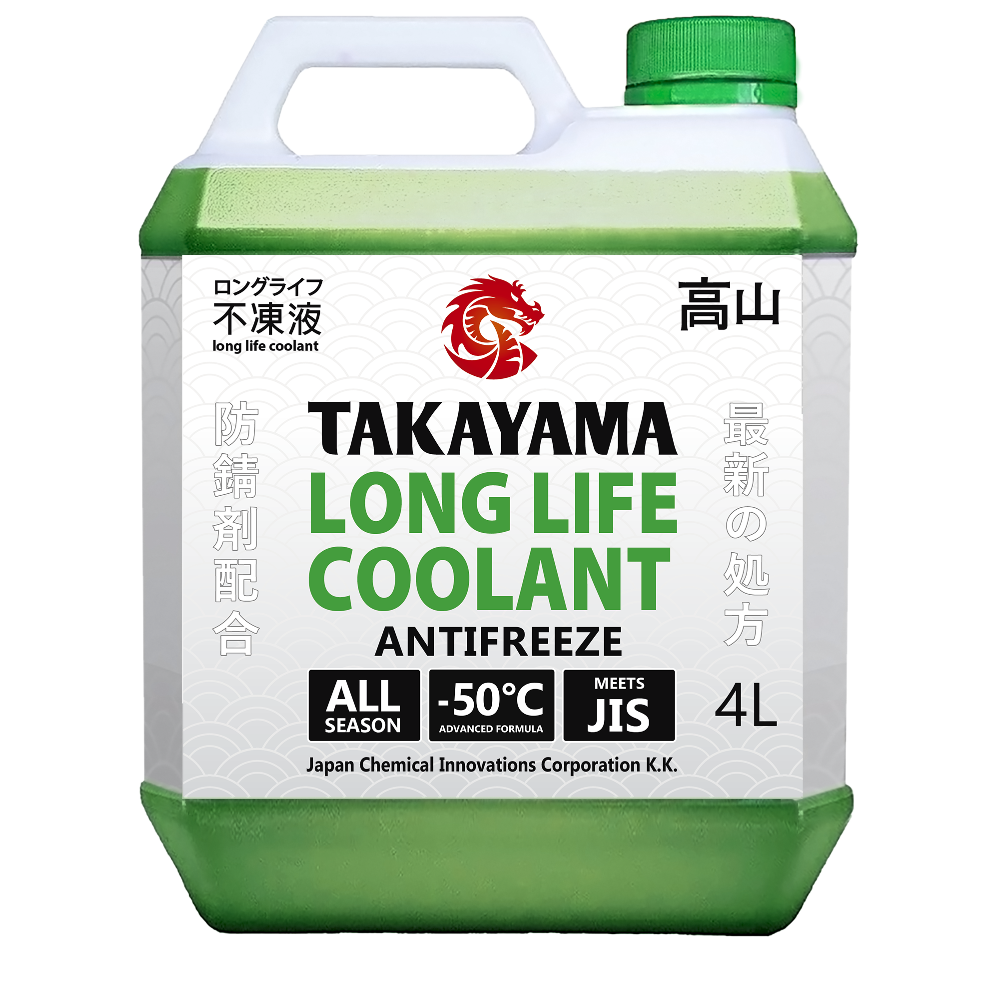 Антифриз TAKAYAMA LONG LIFE COOLANT GREEN (-50) зеленый 4 л