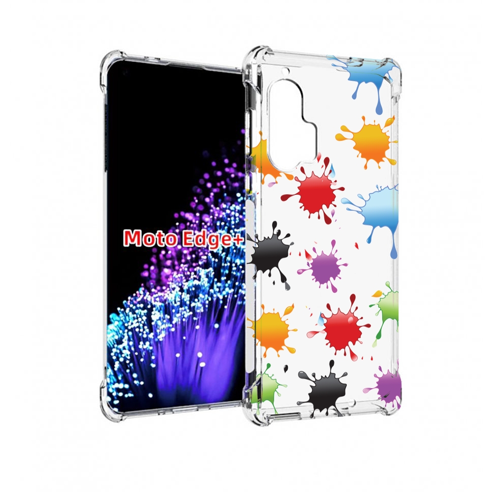 

Чехол MyPads кляксы для Motorola Edge+ Plus, Прозрачный, Tocco