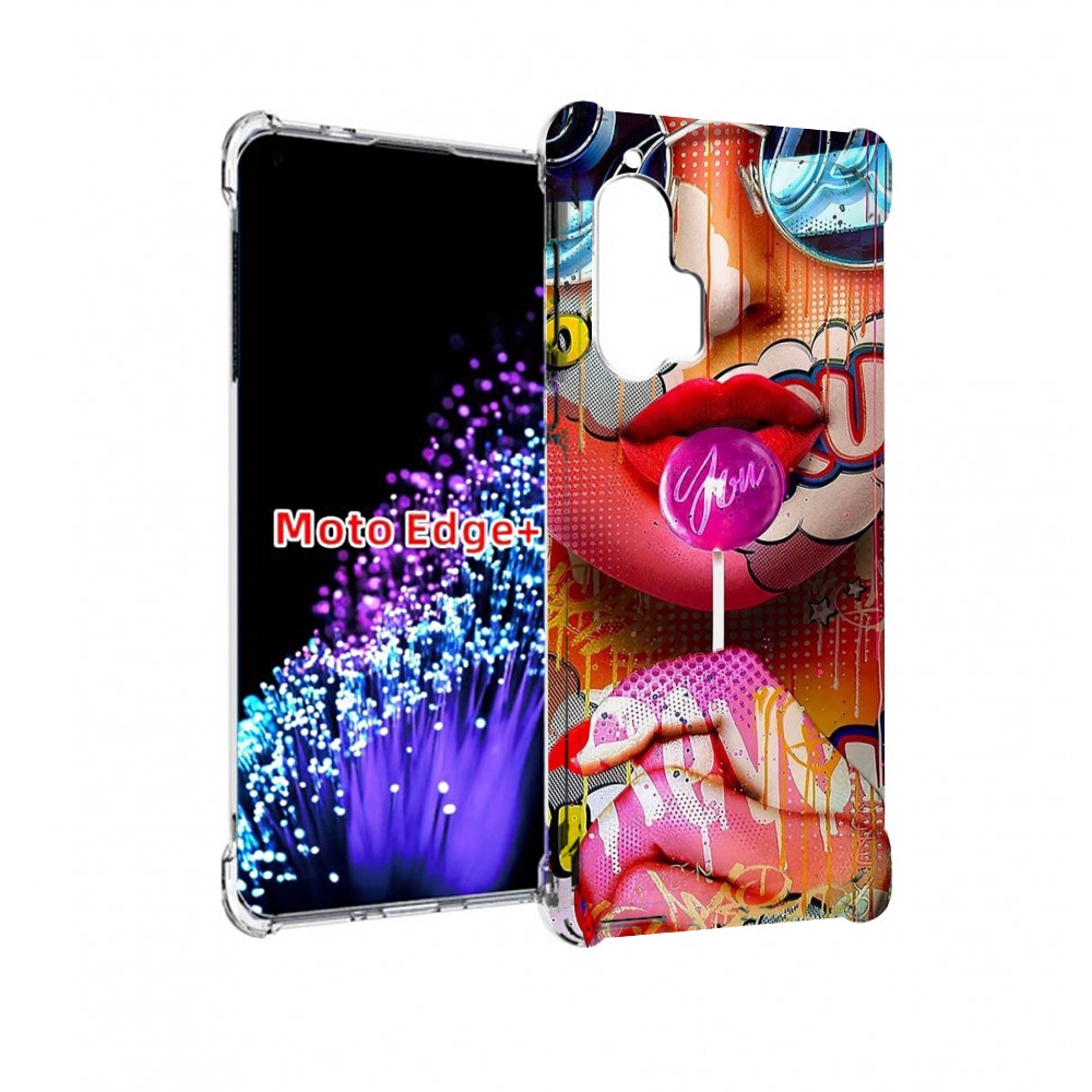 

Чехол MyPads комикс-девушка женский для Motorola Edge+ Plus, Прозрачный, Tocco