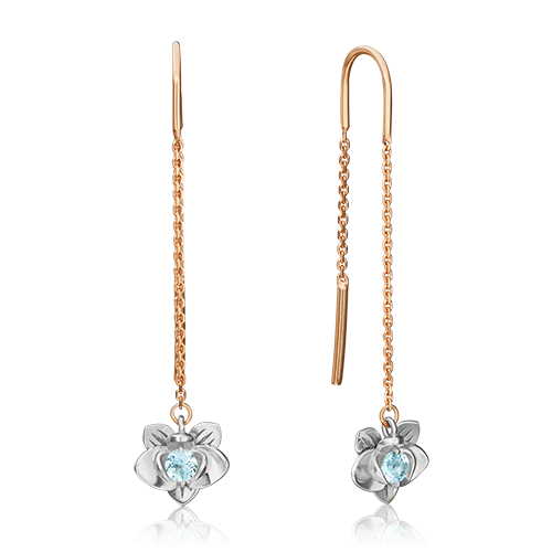 

Серьги продевки из красного золота с топазом PLATINA jewelry 02-4707-00-201-1111-75_0, 02-4707-00-201-1111-75_0