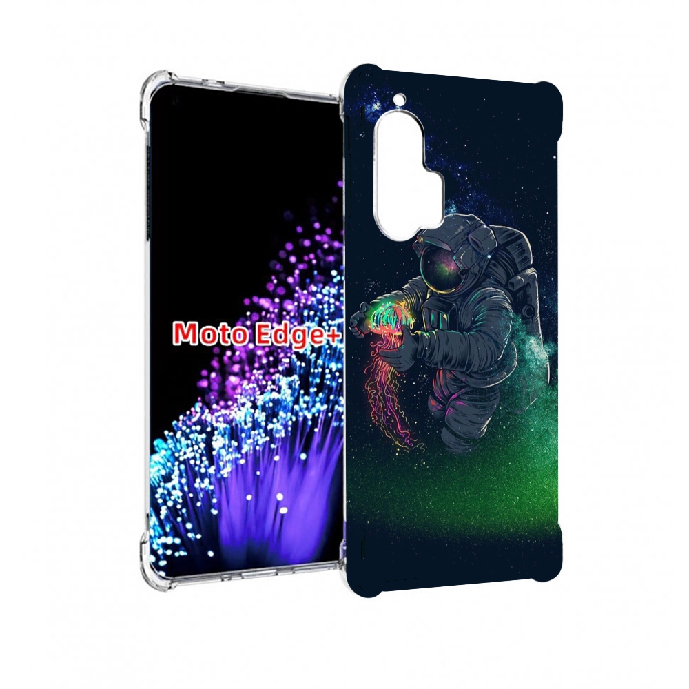 

Чехол MyPads космонавт-с-оружием-арты для Motorola Edge+ Plus, Прозрачный, Tocco