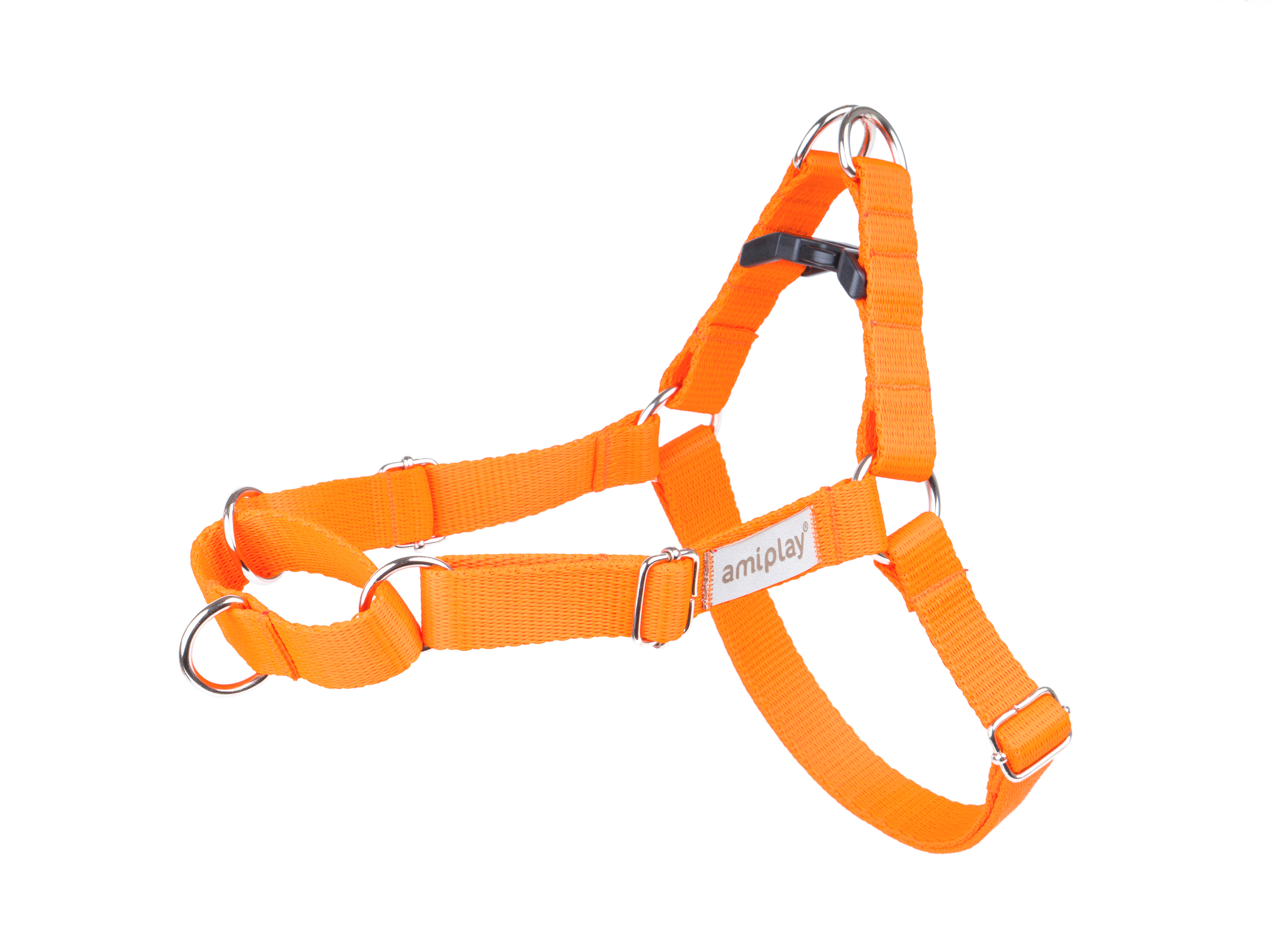 

Шлейка для собак регулируемая AmiPlay Samba M 40-60/2 см, оранжевая, Samba