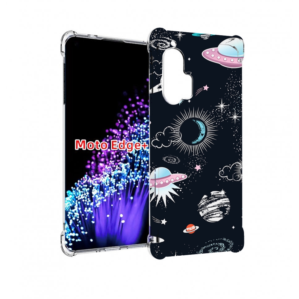 

Чехол MyPads космос-мини-картинки для Motorola Edge+ Plus, Прозрачный, Tocco