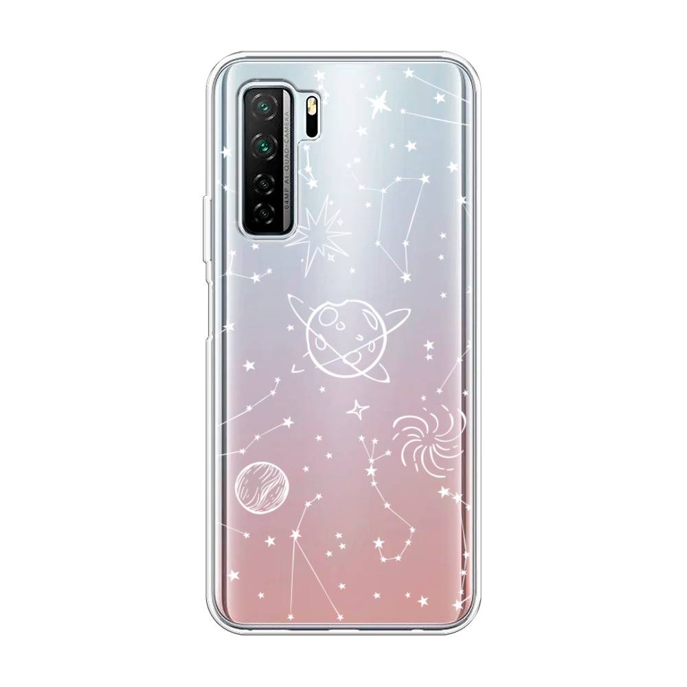 

Чехол на Huawei P40 Lite 5G/Nova 7 SE/Honor 30S Global "Планеты в космосе", Белый, 6103050-2