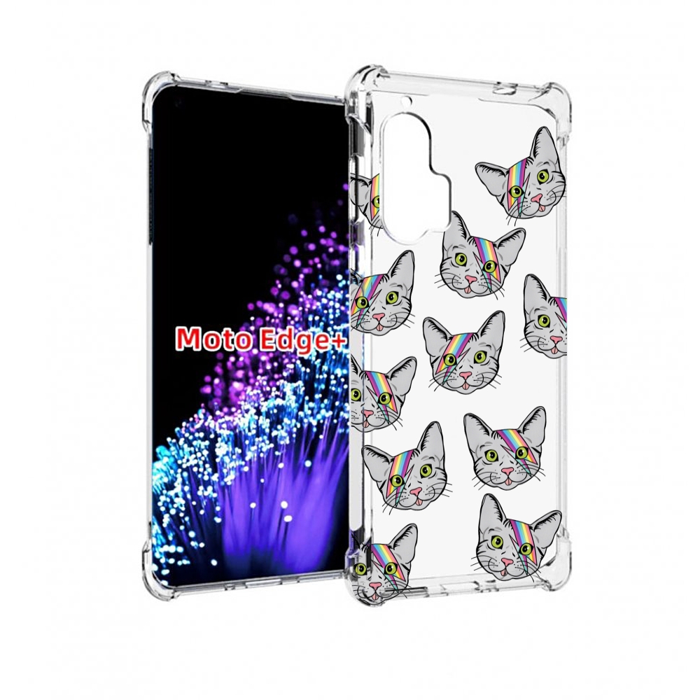 

Чехол MyPads кот-с-молнией-на-лбу для Motorola Edge+ Plus, Прозрачный, Tocco