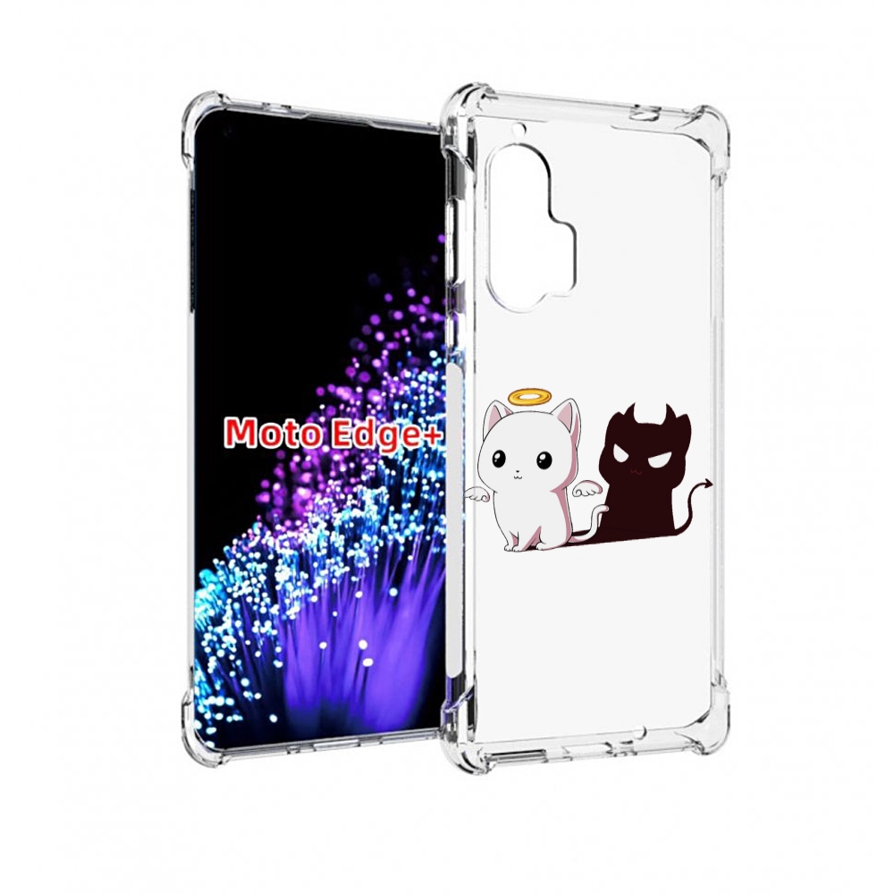 

Чехол MyPads котик-с-злой-тенью для Motorola Edge+ Plus, Прозрачный, Tocco