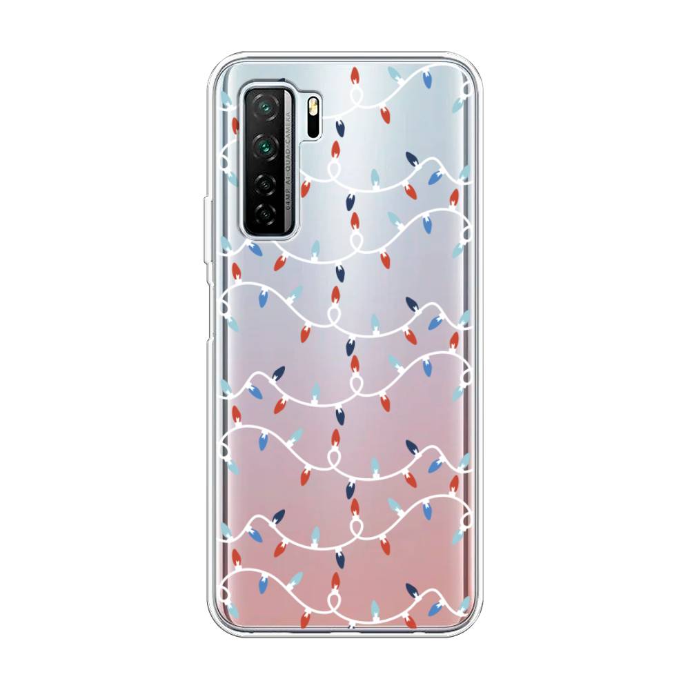 

Чехол на Huawei P40 Lite 5G/Nova 7 SE/Honor 30S Global "Разноцветная гирлянда", Белый;красный;синий, 6103050-5