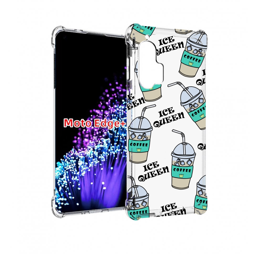 

Чехол MyPads кофе-с-льдом для Motorola Edge+ Plus, Прозрачный, Tocco