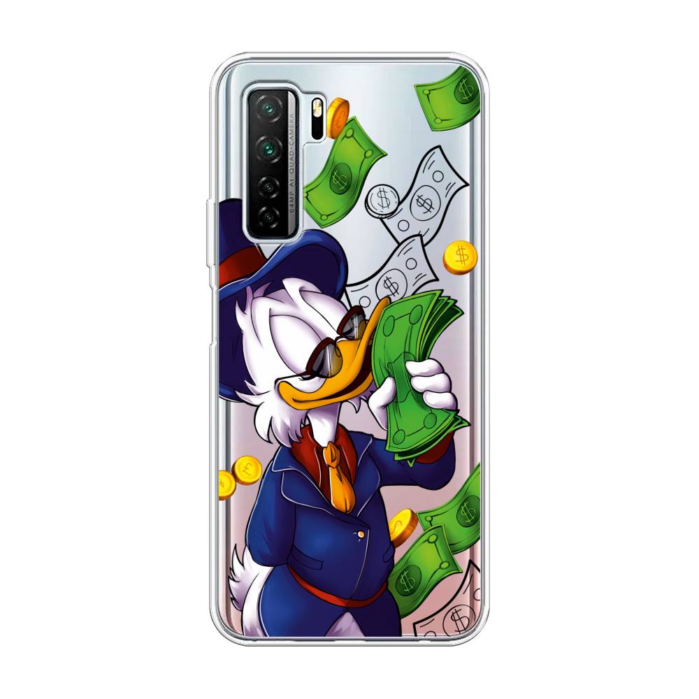 

Чехол на Huawei P40 Lite 5G/Nova 7 SE/Honor 30S Global "Scrooge McDuck with Money", Синий;зеленый;белый, 6103050-6