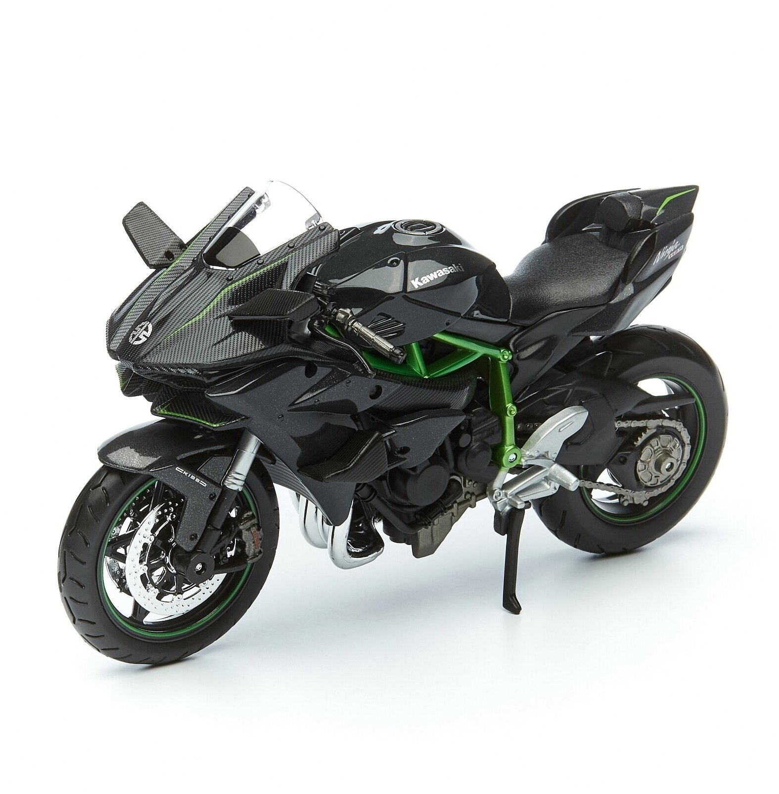 

Мотоцикл Maisto MOTORCYCLES Kawasaki Ninja H2 R, 1:12, 17 см, 31101, Черный, 31101