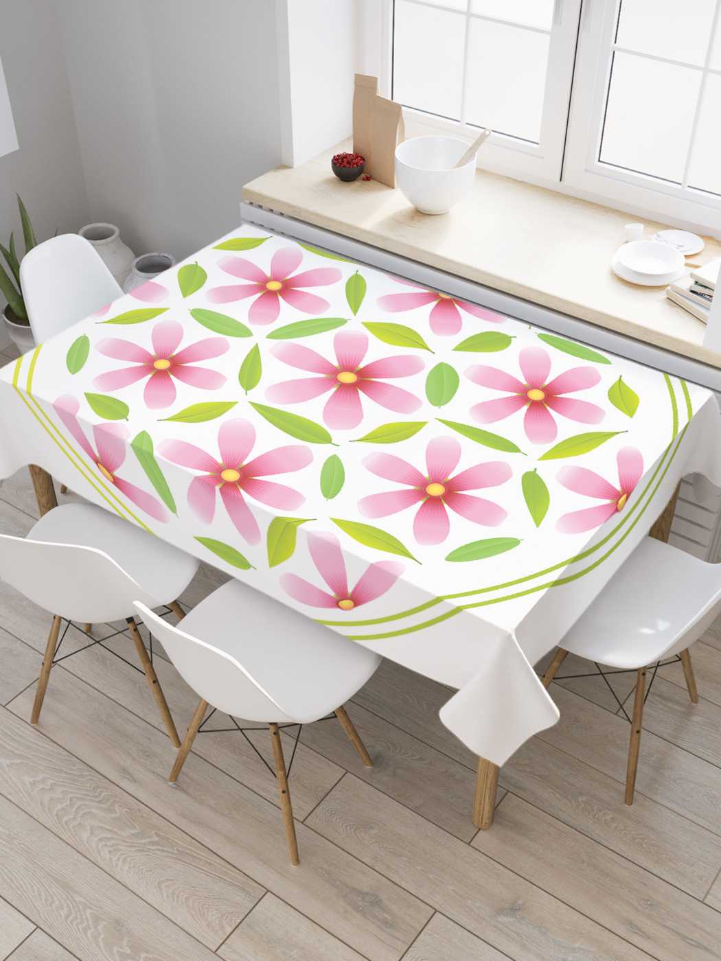 

Скатерть прямоугольная JoyArty "Сакральные цветы" из сатена, 120x145 см, Белый, Сакральные цветы