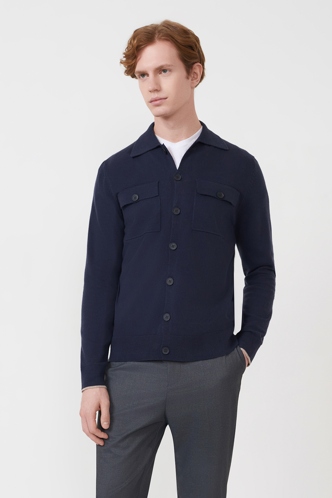

Кардиган мужской Baon B6423503 синий 3XL, B6423503