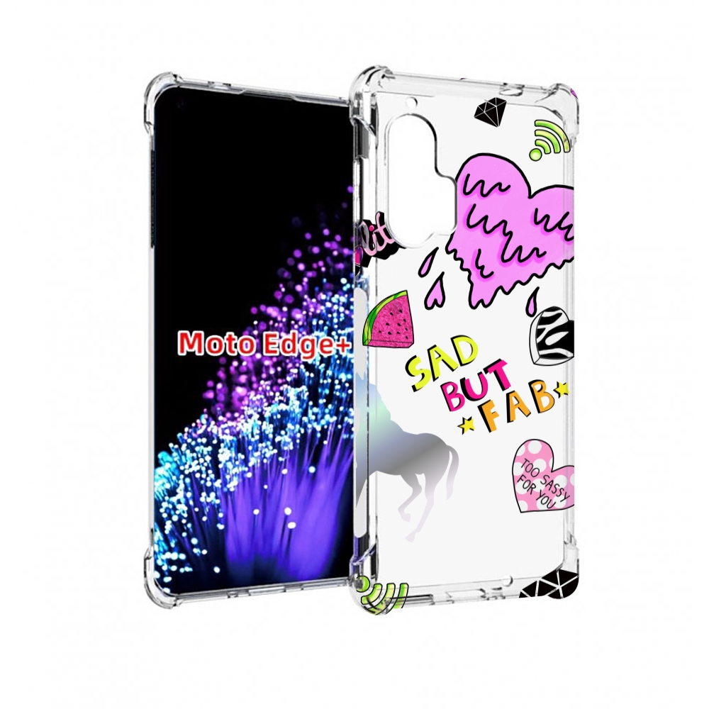 

Чехол MyPads красивые-смайлики для Motorola Edge+ Plus, Прозрачный, Tocco
