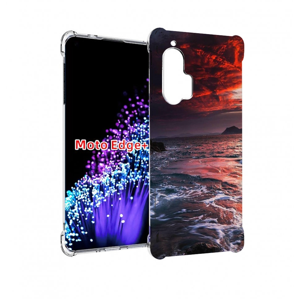 

Чехол MyPads красивый залив для Motorola Edge+ Plus, Прозрачный, Tocco