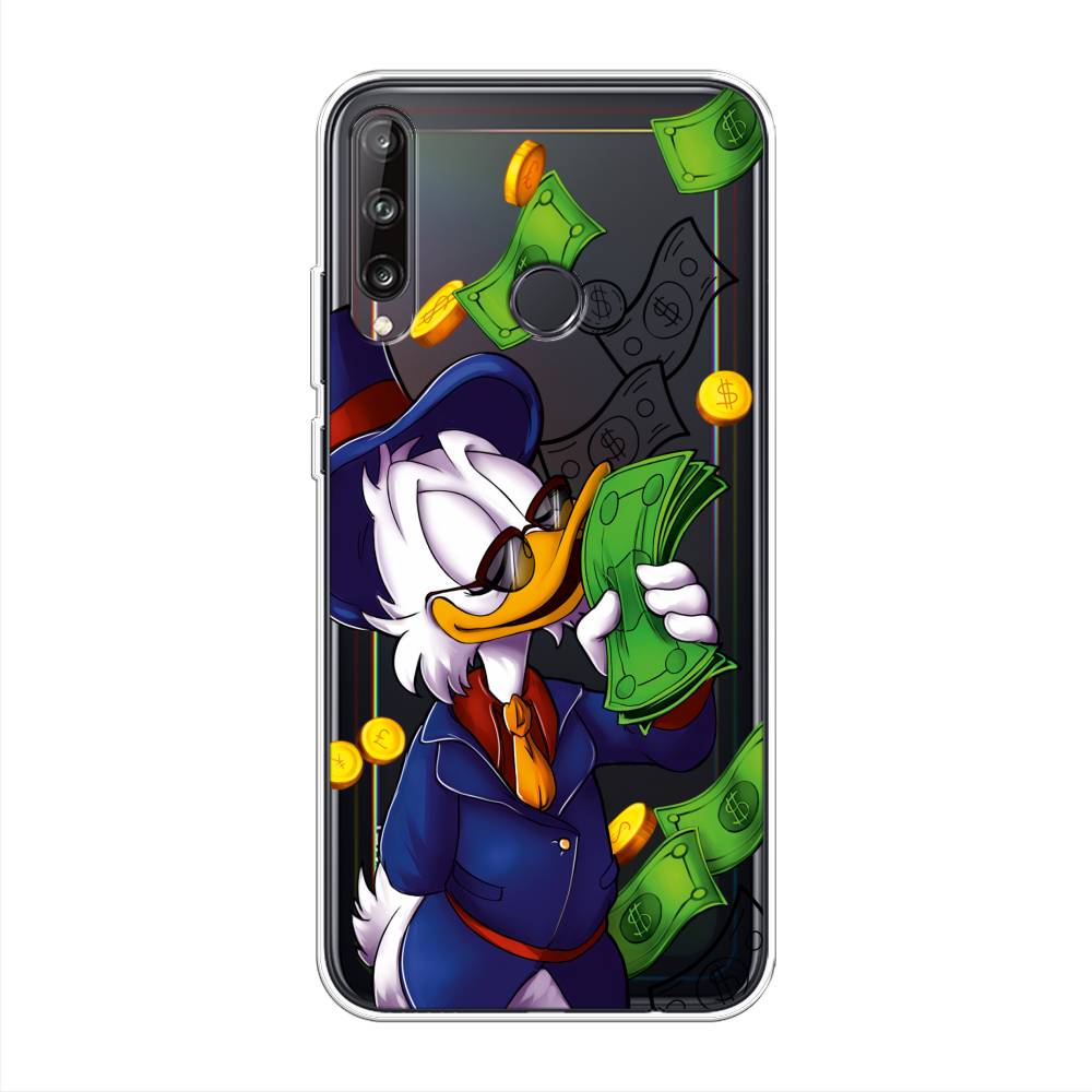 

Чехол на Huawei Y7p/P40 Lite E/Honor 9C "Scrooge McDuck with Money", Синий;зеленый;белый, 6103350-6