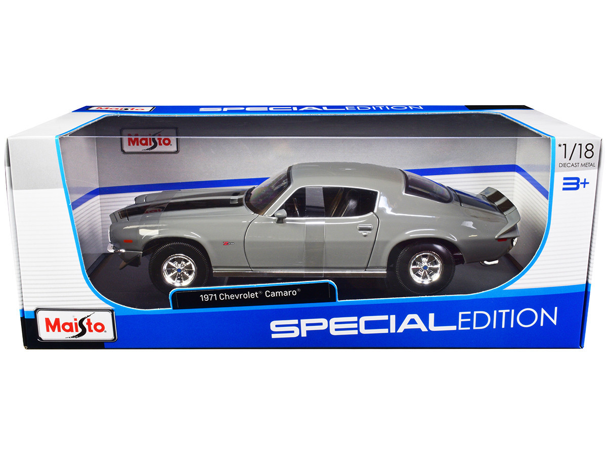 фото Машинка maisto chevrolet camaro 1971, 1:18 серый 31131