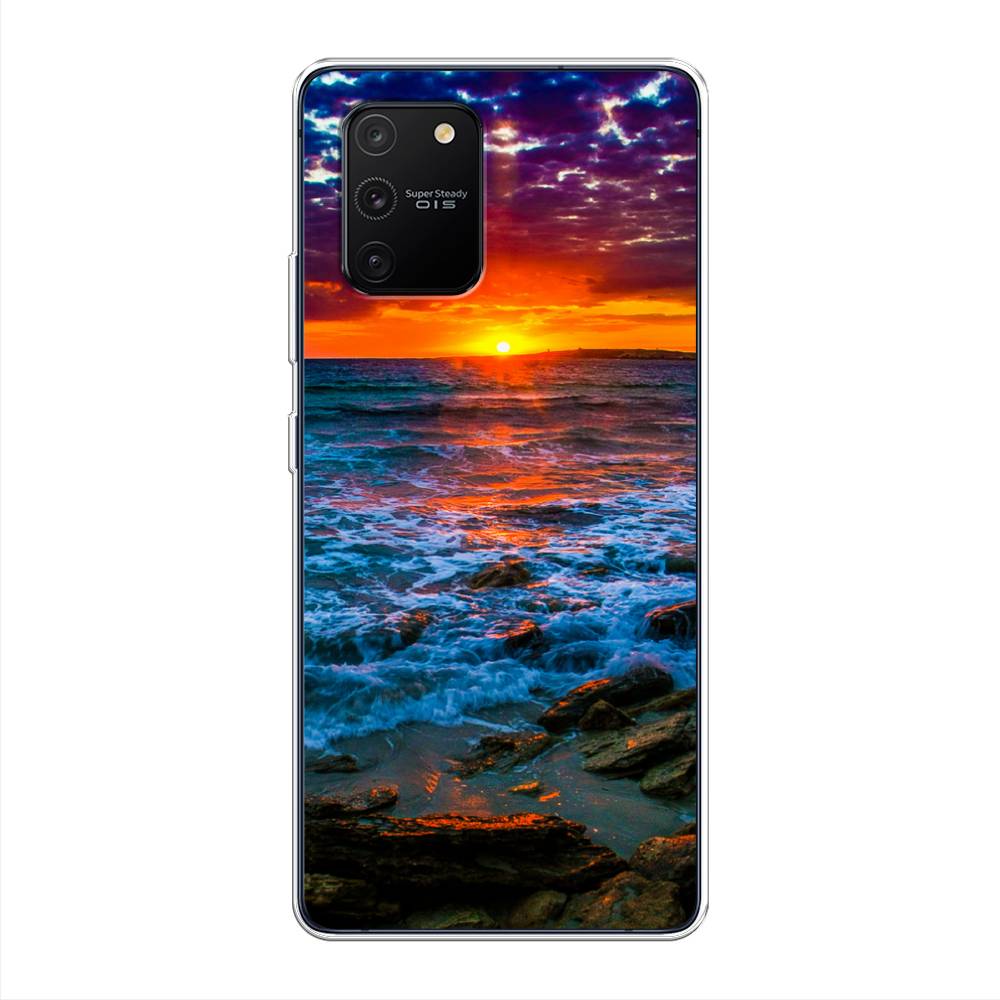 

Чехол для Samsung Galaxy A91/S10 Lite "Закат 1", Оранжевый;синий, 29950-2