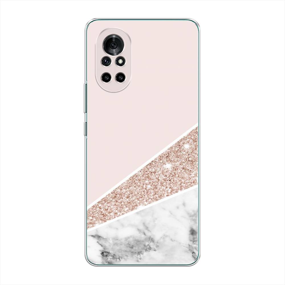 

Чехол на Honor V40 Lite/Huawei Nova 8 "Блестящий розовый мрамор", 6105150-3