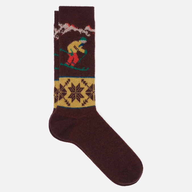 

Носки Anonymous Ism Wool Ski Jacquard Crew бордовый, Размер 44-46 EU, Wool Ski Jacquard Crew