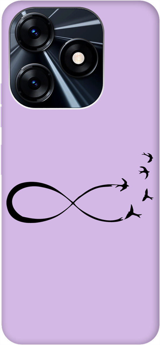 

Чехол на Tecno Spark 10 "Infinity" сиреневый, Фиолетовый;черный, 159554