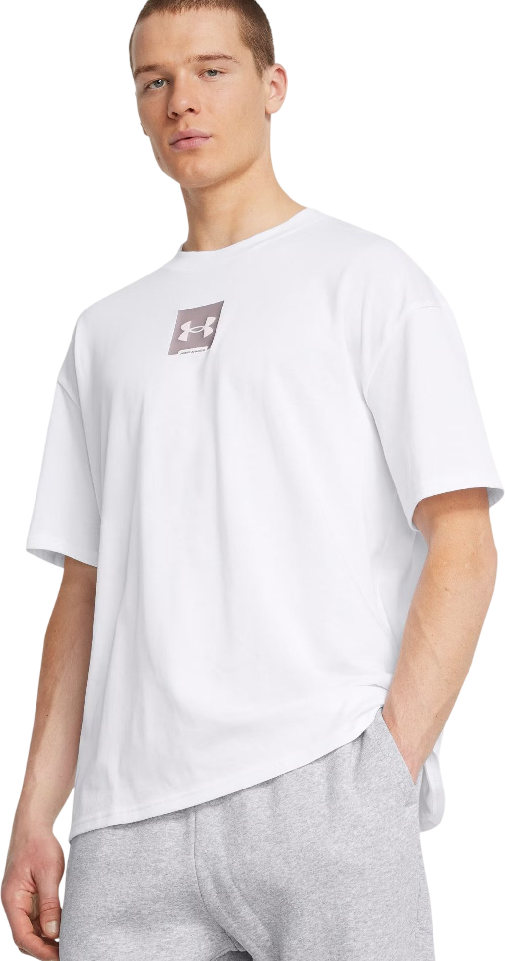 

Футболка мужская UNDER ARMOUR HW OS SM BOX SS белая SM, Белый, HW OS SM BOX SS