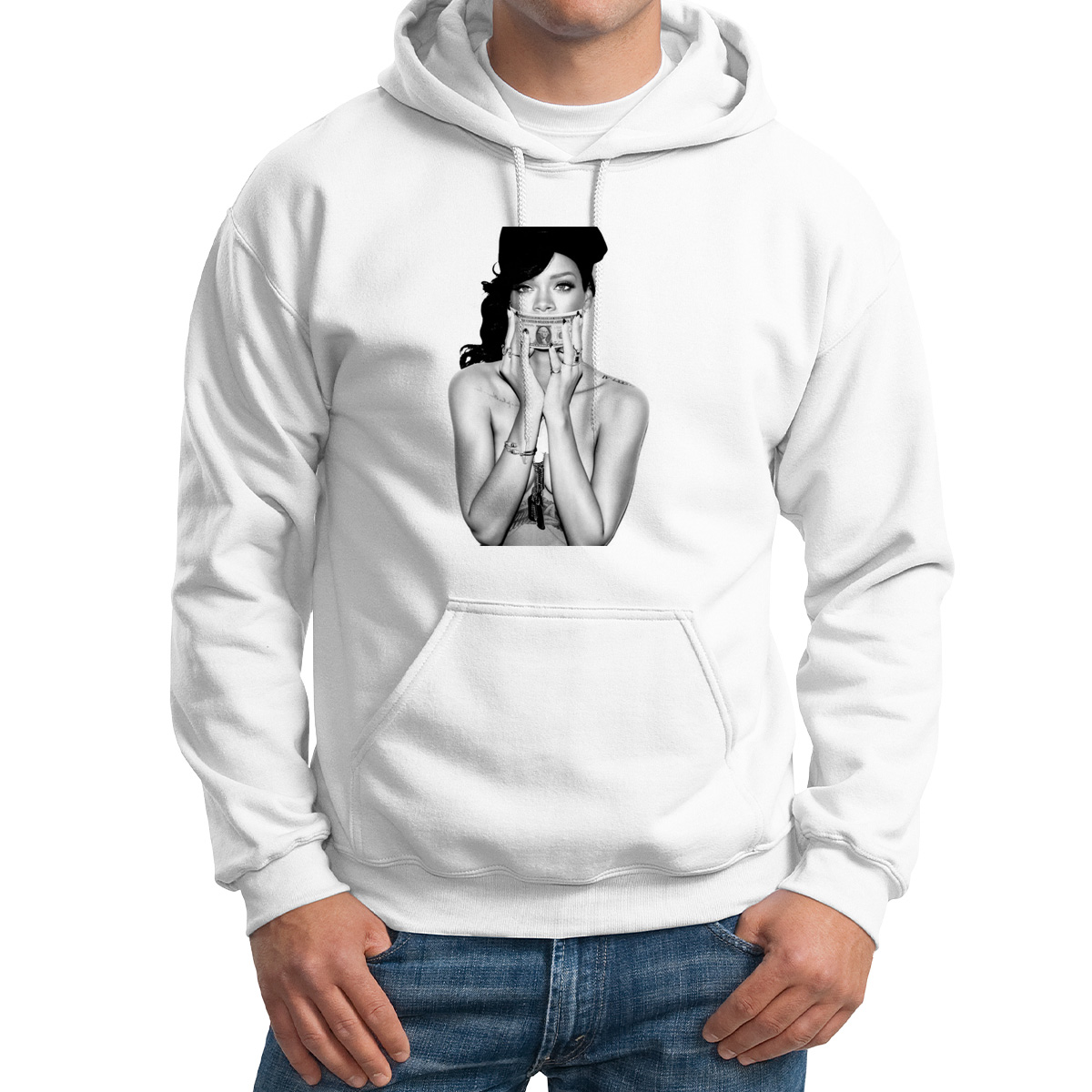 

Худи унисекс CoolPodarok Рианна белое 62 RU, Белый, 2M015101