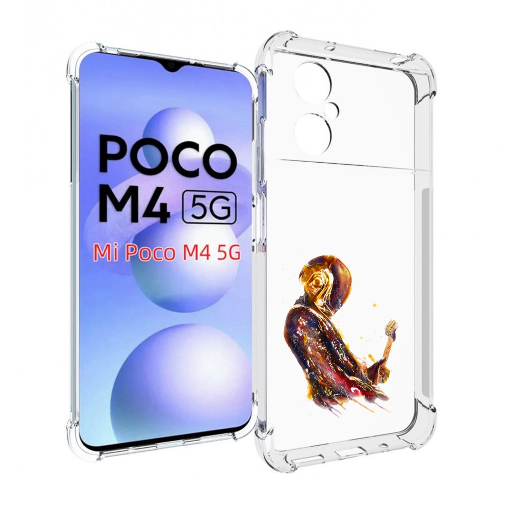 

Чехол MyPads космо-музыкант для Xiaomi Poco M4 5G, Прозрачный, Tocco