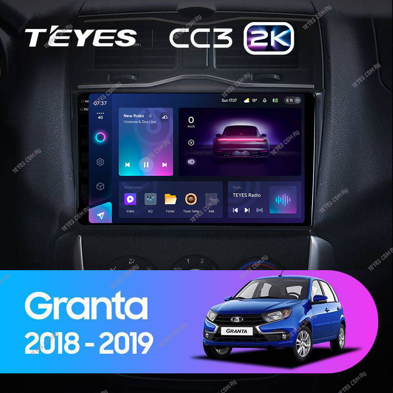 Штатная магнитола Teyes CC3 2K 6128 LADA Granta Cross 2018-2019 4320000₽