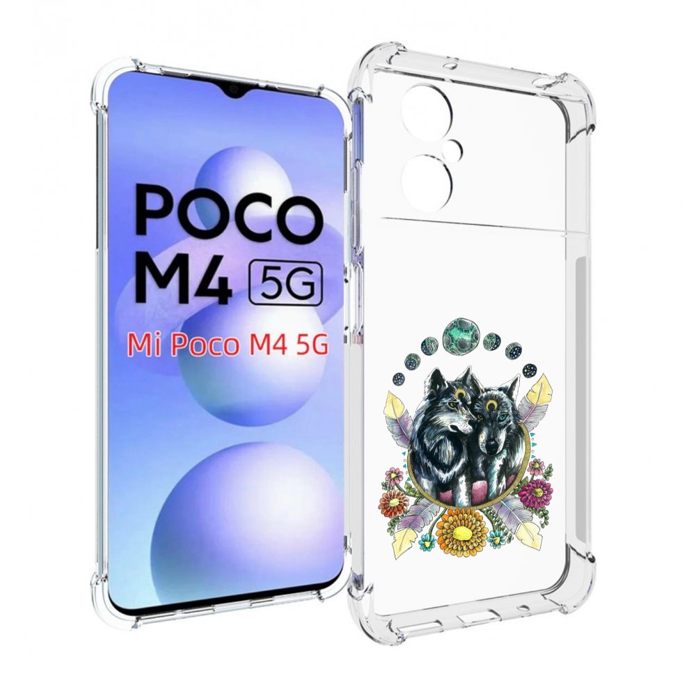 

Чехол MyPads красивые волки абстракция для Xiaomi Poco M4 5G, Прозрачный, Tocco
