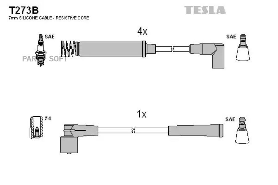 

Провода зажигания Tesla T273B