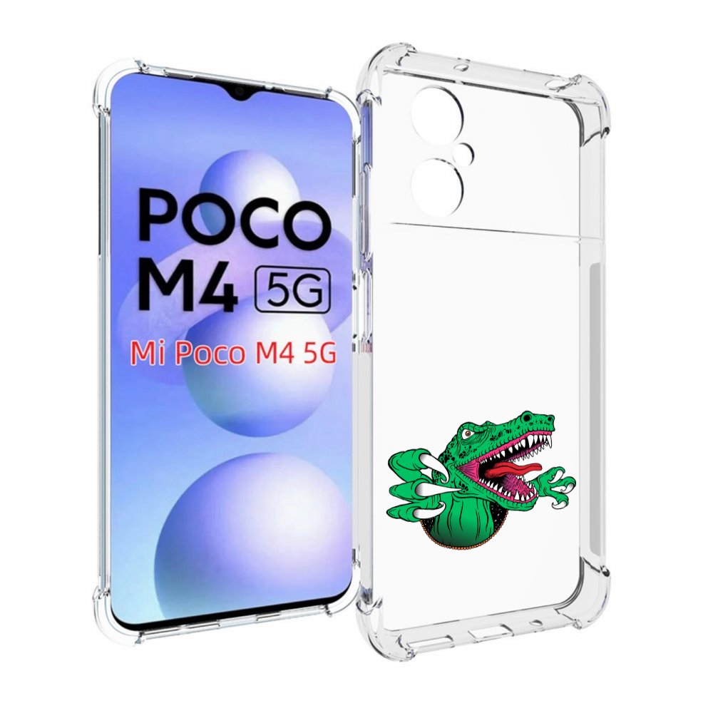 

Чехол MyPads крокодил для Xiaomi Poco M4 5G, Прозрачный, Tocco