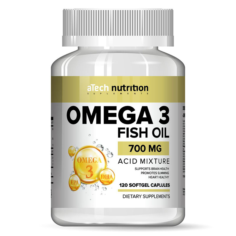 Купить Омега жиры aTech Nutrition Omega 3 700 мг капсулы 120 шт.