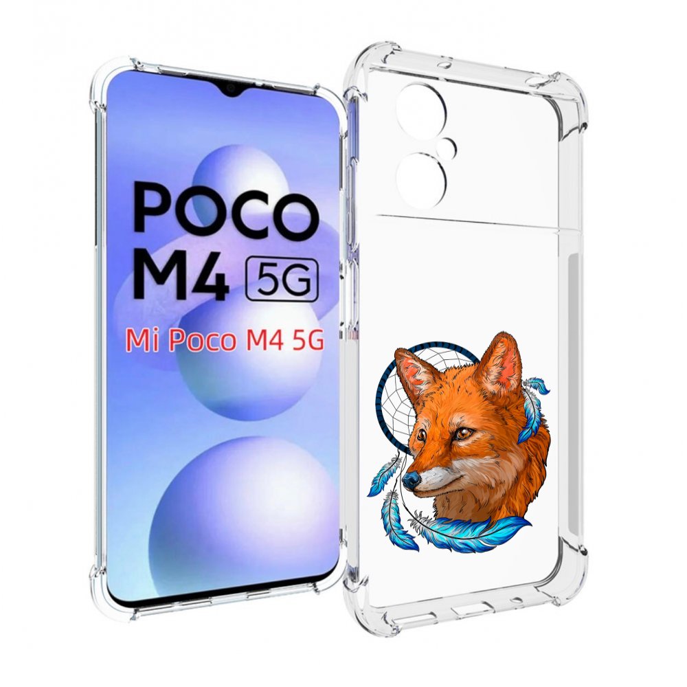 

Чехол MyPads лиса и ловец снов для Xiaomi Poco M4 5G, Прозрачный, Tocco