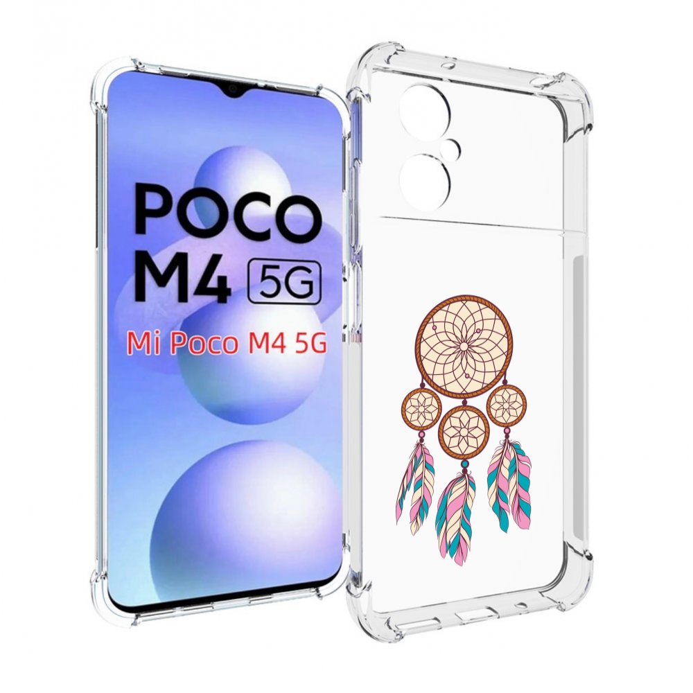 

Чехол MyPads ловец снов бежевый для Xiaomi Poco M4 5G, Прозрачный, Tocco