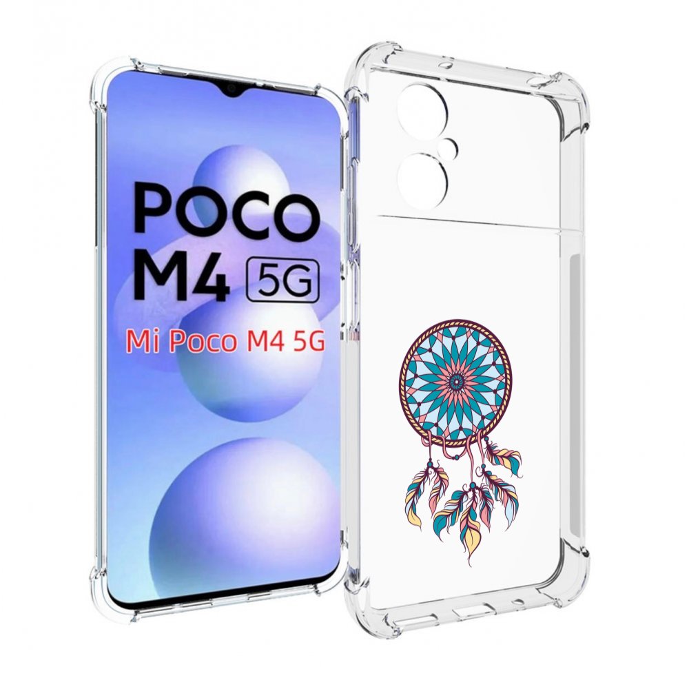 

Чехол MyPads ловец снов синий для Xiaomi Poco M4 5G, Прозрачный, Tocco
