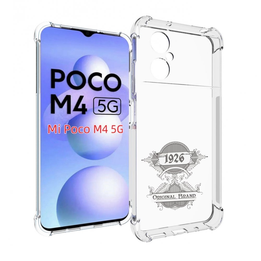 

Чехол MyPads логотип черно белый для Xiaomi Poco M4 5G, Прозрачный, Tocco