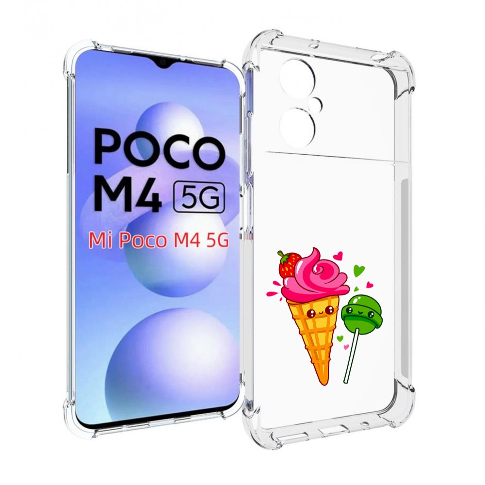 

Чехол MyPads Вкусняшки для Xiaomi Poco M4 5G, Прозрачный, Tocco