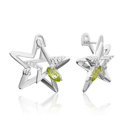 

Серьги из серебра с хризолитом PLATINA jewelry 02-4723-00-205-0200-69_0, 02-4723-00-205-0200-69_0