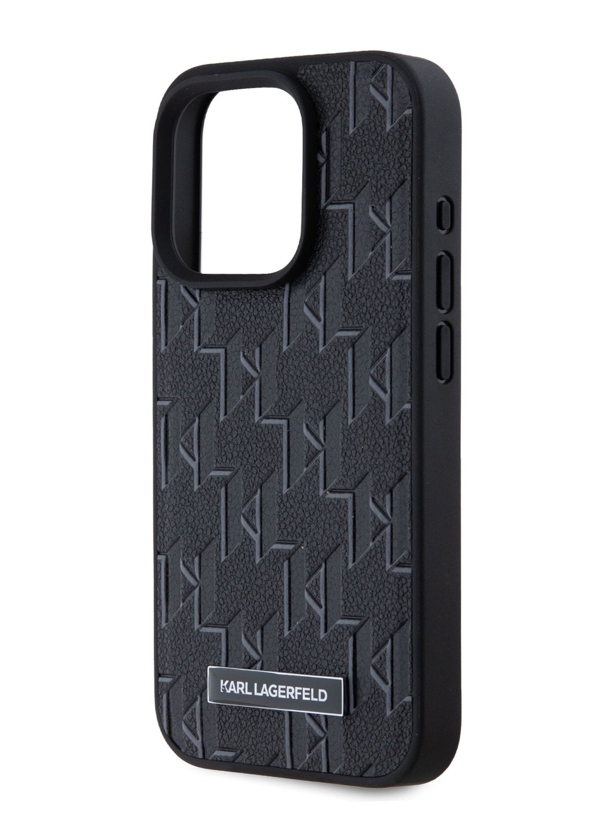 

Чехол Karl Lagerfeld для iPhone 15 Pro Max MagSafe с рамкой из металла для камеры, черный