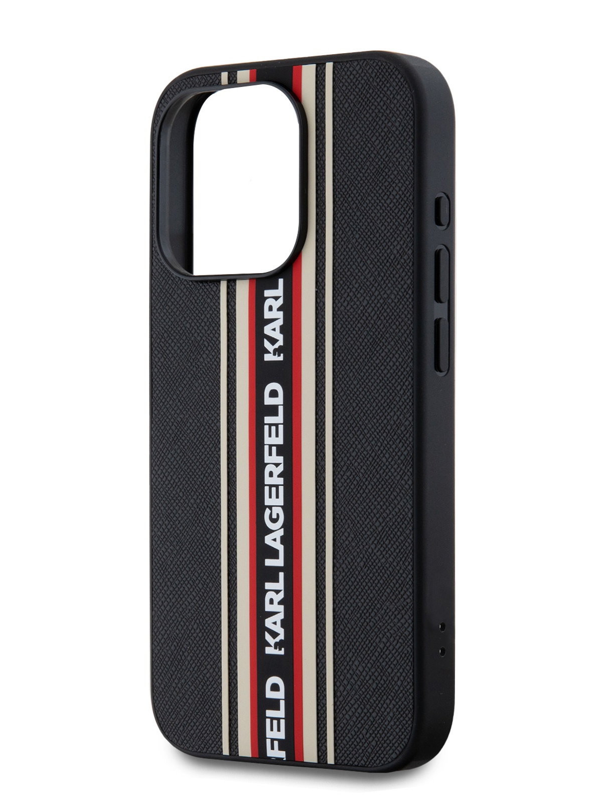 

Чехол Karl Lagerfeld для iPhone 15 Pro Max из экокожи с нейлоновым шнурком, черный