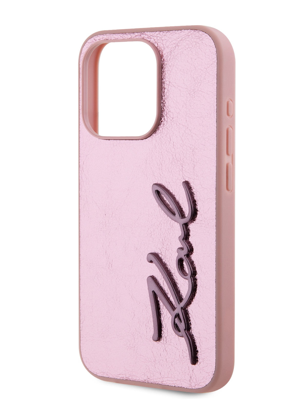 

Чехол Karl Lagerfeld для iPhone 15 Pro Max из экокожи с рамкой для камеры, розовый