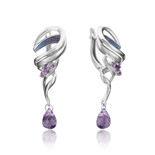 

Серьги из серебра с аметистом/эмалью PLATINA jewelry 02-4728-00-203-0200-69_0, 02-4728-00-203-0200-69_0