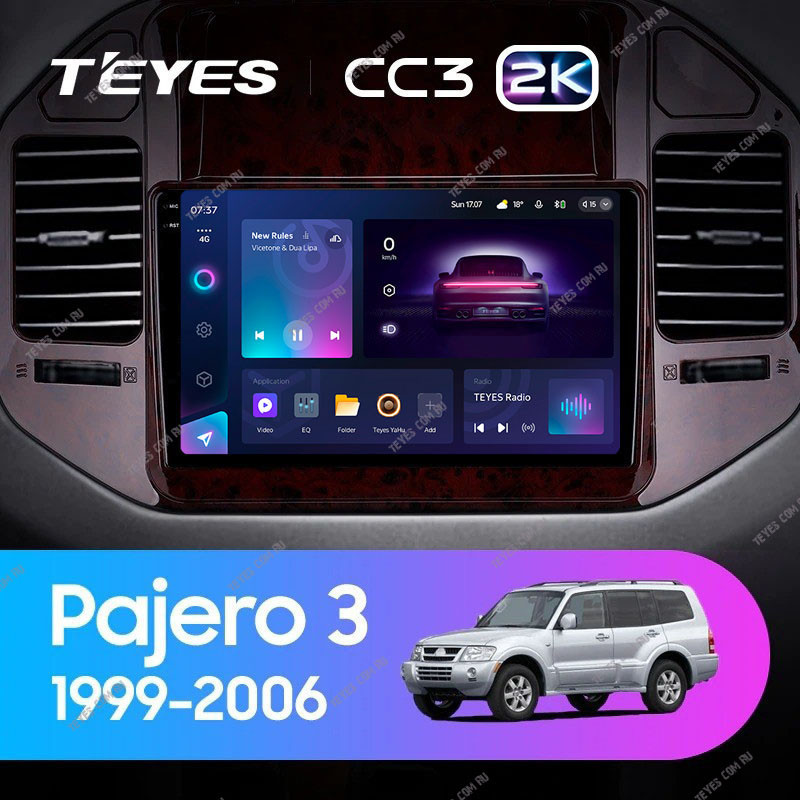 Штатная магнитола Teyes CC3 2K 6128 Mitsubishi Pajero 3 V70 V60 1999-2006 4330000₽