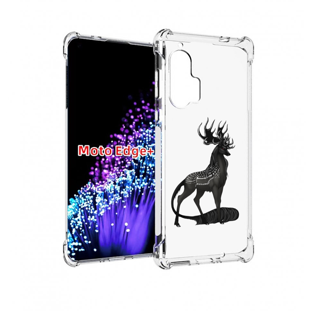 

Чехол MyPads красивый-черный-олень для Motorola Edge+ Plus, Прозрачный, Tocco