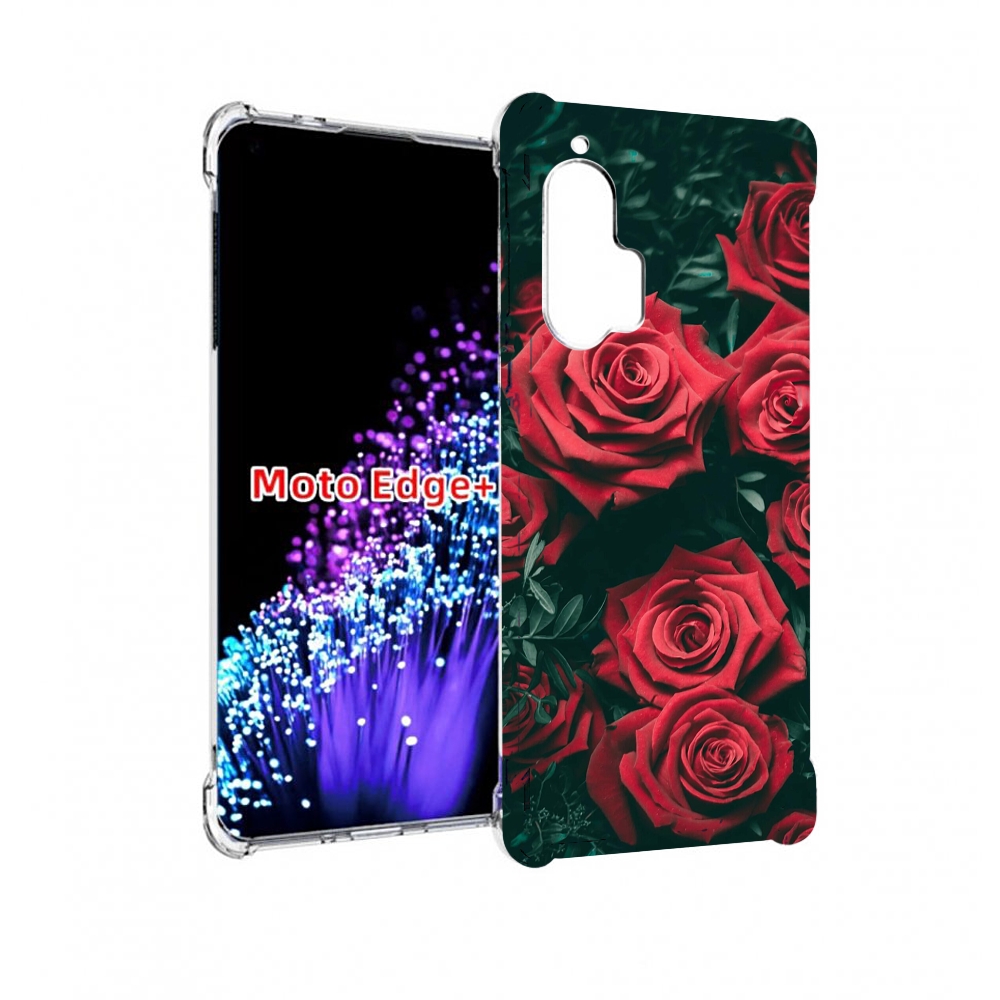 

Чехол MyPads красные-бархатные-розы для Motorola Edge+ Plus, Прозрачный, Tocco