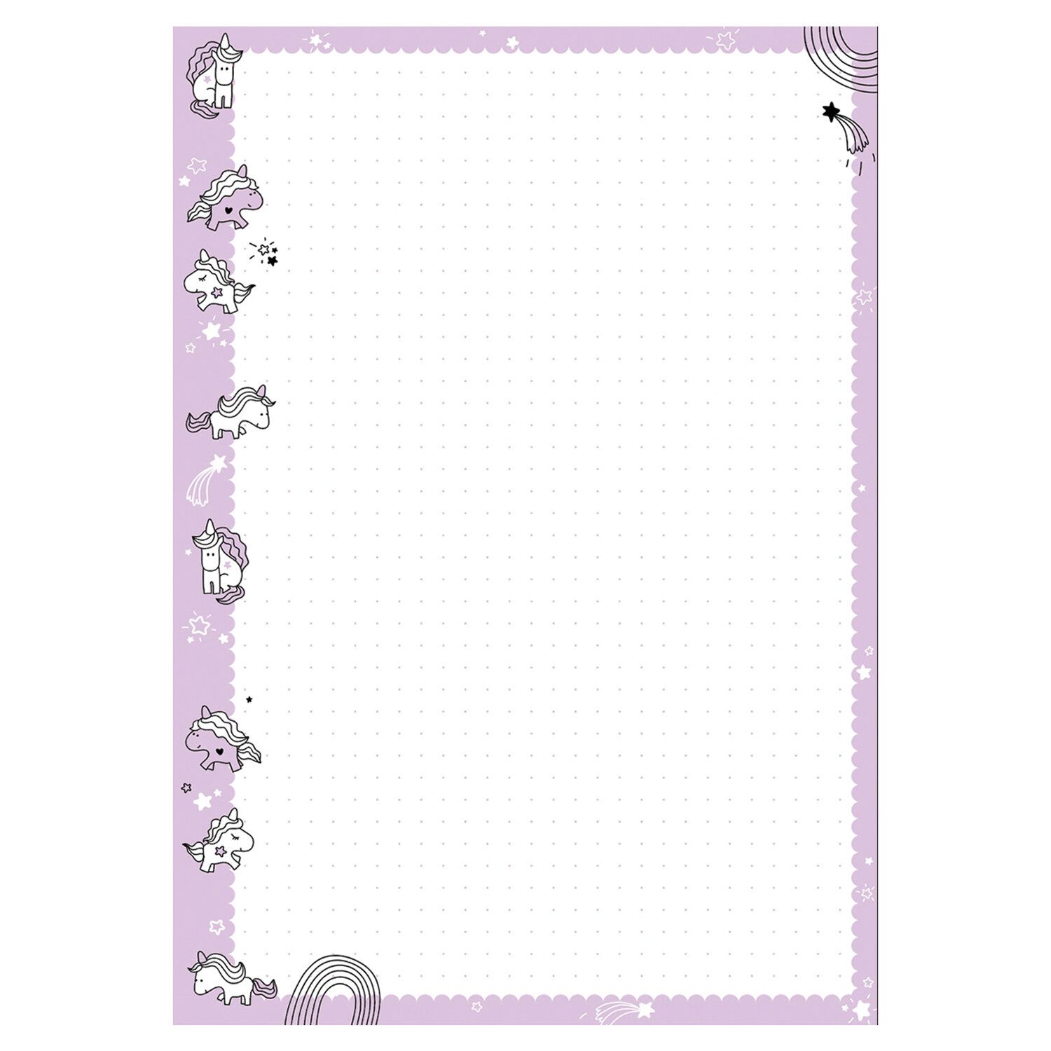 Сменный блок к тетради на кольцах Альт Единороги А5 50 л в точку бежевый 8 шт (403709)