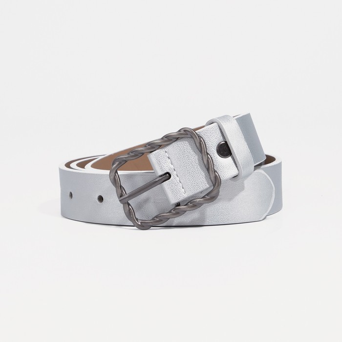 

Ремень женский NoBrand 9345288 серебряный, 115 см, Серебристый, 9345288