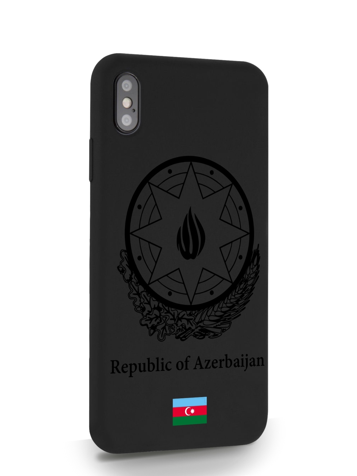 

Черный SignumCase для iPhone XS Max Черный лаковый Герб Азербайджана черный, iPhone XS Max Черный лаковый Герб Азербайджана