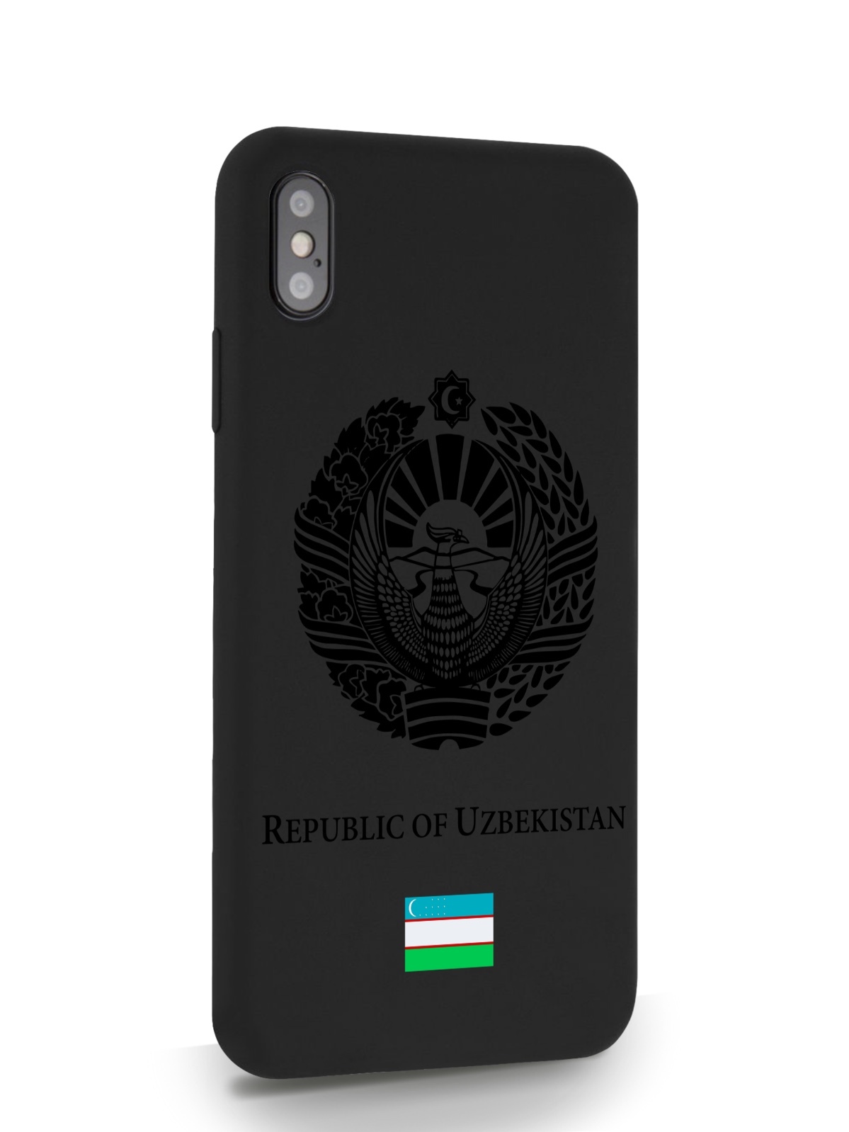 

Черный SignumCase для iPhone XS Max Черный лаковый Герб Узбекистана черный, iPhone XS Max Черный лаковый Герб Узбекистана
