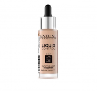 фото Жидкая тональная основа eveline liquid control тон 040 warm beige 32 мл